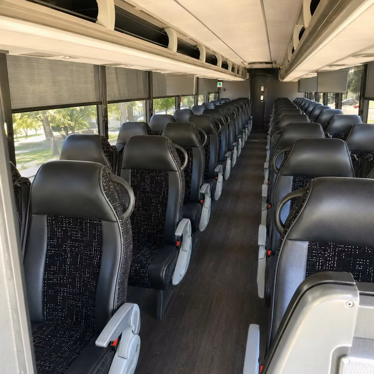 56 passenger charter bus interior